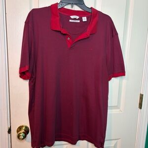 Calvin Klein Men's Burgundy Polo Shirt